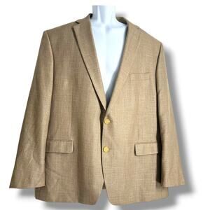 LAUREN RALPH LAUREN Men's Khaki Linen Blend Sport Coat Blazer Jacket 48R